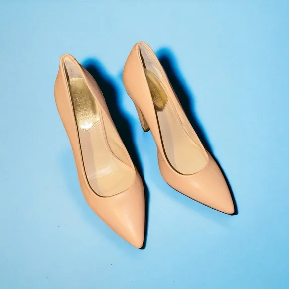 VINCE CAMUTO Tan Leather Heels Pumps size 9 - Picture 2 of 15